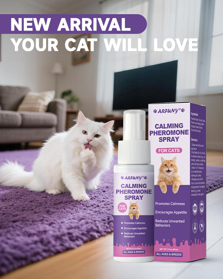 Cat Calming Pheromone Spray - Cat Calming Spray - Reduce Scratching, Fighting, Peeing, Marking - Cat Anxiety & Stress Relief - for Home, Travel, Vet Visits - with Cat pheromone & Natural Ingredients